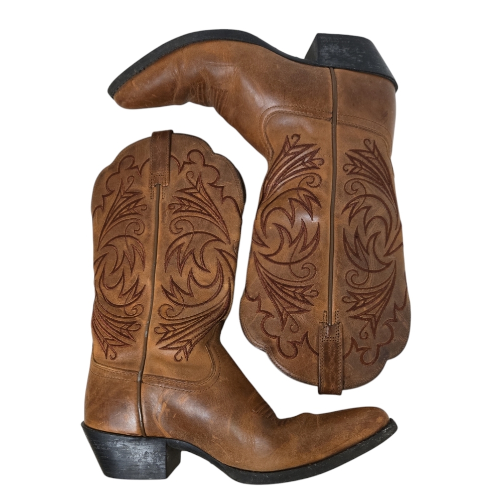 Ariat Tan Leather Heeled Boots
